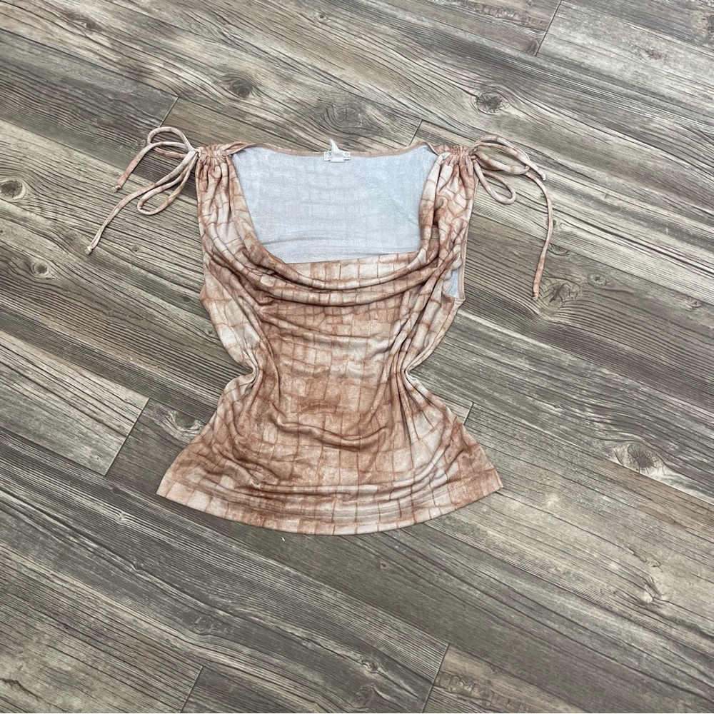 Vintage Stylish Brown Women's Top